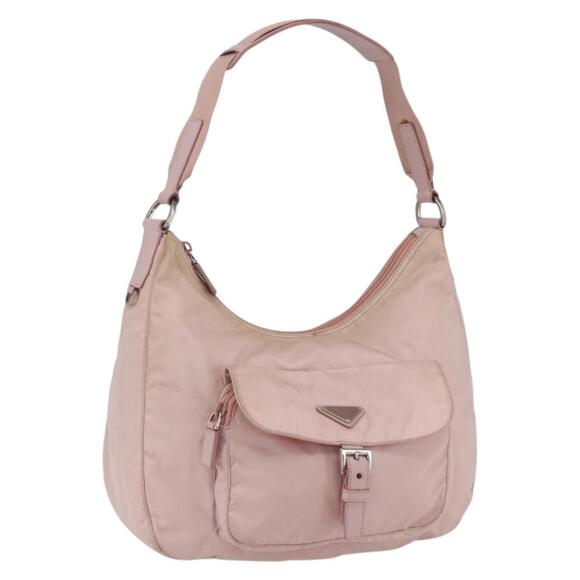 PRADA Handbags - PRADA Shoulder Bag Nylon Pink Silver Auth 157013